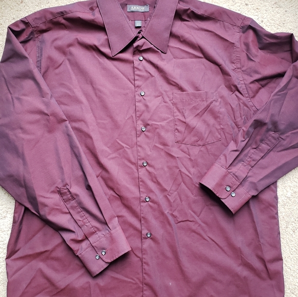 Arrow Shirts Mens Maroon Dress Shirt Poshmark